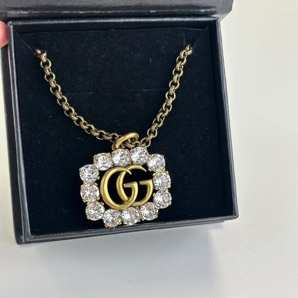 Gucci GG Logo Diamond Around Necklace - Picture 2 of 10